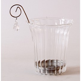 CANDLE HOLDER GLASS CLEAR