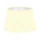 LAMPSHADE ROND COTTON IVORY TRIM MATCHED