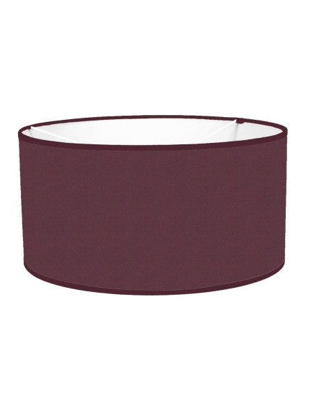 ABAT-JOUR  CYLINDRIQUE UNI  CHINTZ PRUNE BIAIS ASSORTI