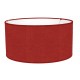 LAMPSHADE PENDANT CYLINDER COTTON BURGUNDY TRIM MATCHED