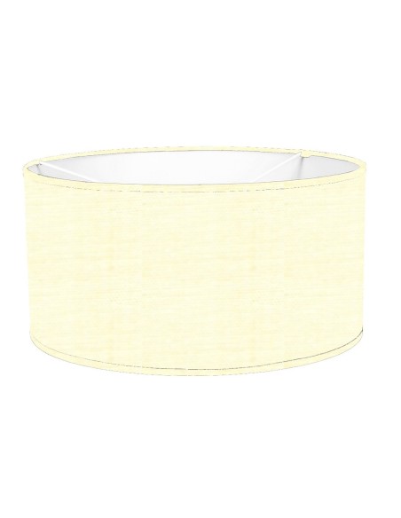 ABAT-JOUR  CYLINDRIQUE UNI  COTONETTE IVOIRE  BIAIS ASSORTI