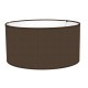 LAMPSHADE PENDANT CYLINDER COTTON BROWN TRIM MATCHED