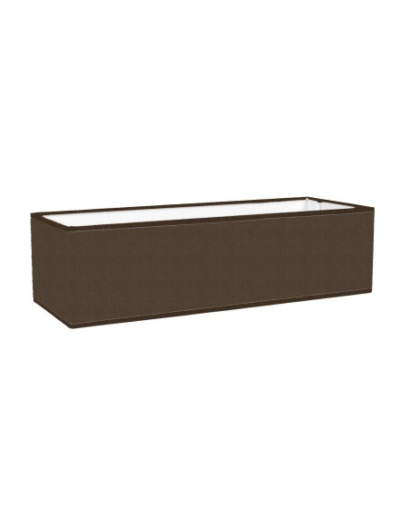 ABAT-JOUR RECTANGLE DROIT UNI COTONNETTE  MARRON  BIAIS ASSORTI ABAT-JOUR RECTANGLE DROIT UNI COTONNETTE  MARRON  BIAIS ASSORTI