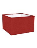 ABAT-JOUR CARRE DROIT COTONETTE BORDEAUX BIAIS ASSORTI