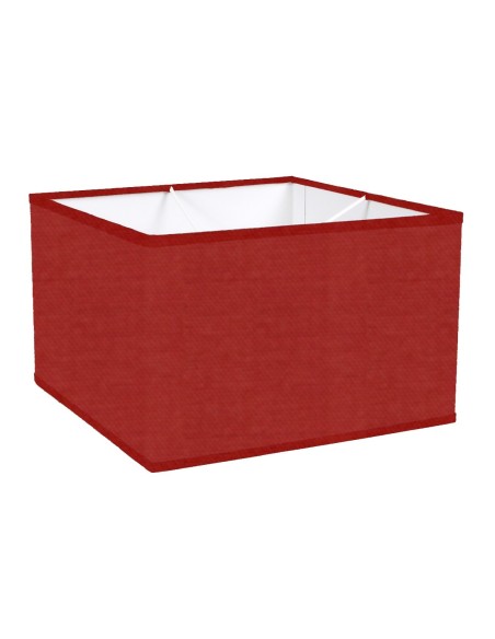 ABAT-JOUR CARRE DROIT COTONETTE BORDEAUX  BIAIS ASSORTI ABAT-JOUR CARRE DROIT COTONETTE BORDEAUX  BIAIS ASSORTI