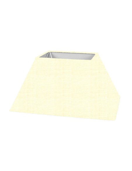 ABAT-JOUR RECTANGLE AVEC PENTE  COTONNETTE  IVOIRE BIAIS ASSORTI ABAT-JOUR RECTANGLE AVEC PENTE  COTONNETTE  IVOIRE BIAIS ASSORTI