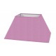 LAMPSHADE RECTANGULAR WITH SLOPE COTTON LILAC TRIM MATCHED
