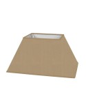 LAMPSHADE RECTANGULAR WITH SLOPE COTTON SMOKE COLOR TRIM MATCHED