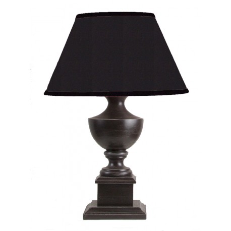 TABLE LAMP BROWN SHADE BLACK