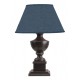 TABLE LAMP BROWN SHADE BLUE PETROLE COLOR