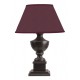 TABLE LAMP BROWN SHADE DAMSON COLOR