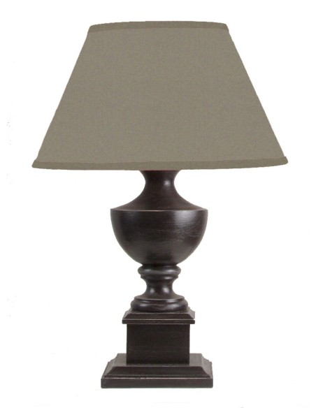 LAMPE DE TABLE BOIS ABAT-JOUR SOURIS