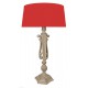 WOODEN LAMP BASE SHADE RED COLOR