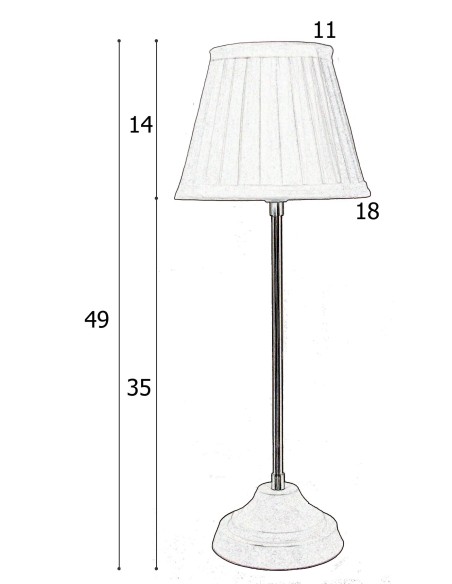 Lampe avec abat-jour Plissé