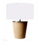 Table lamp base cover with leder