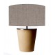 Table lamp base cover with leder