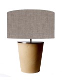 Table lamp base cover with leder