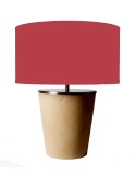 Table lamp base cover with leder