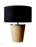 Table lamp base cover with leder