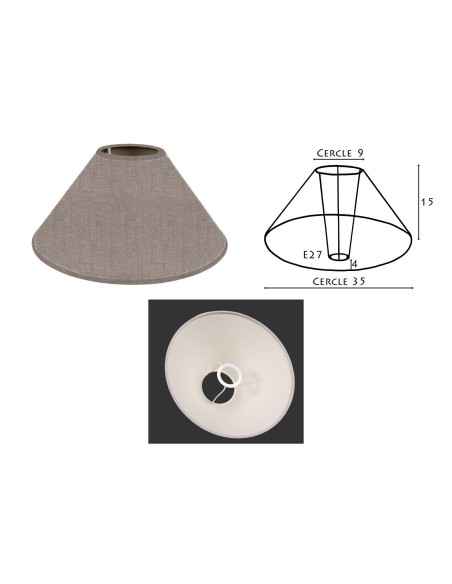 ABAT-JOUR ROND PENTU milèna 35/9/15