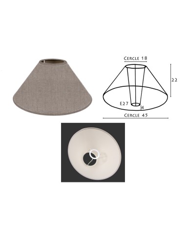 ABAT-JOUR ROND PENTU miléna 45/18/22