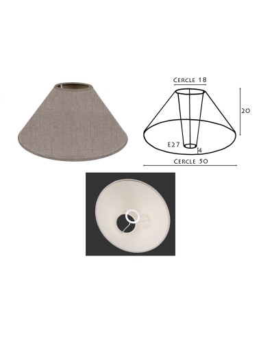 ABAT-JOUR ROND PENTU miléna 50/18/20