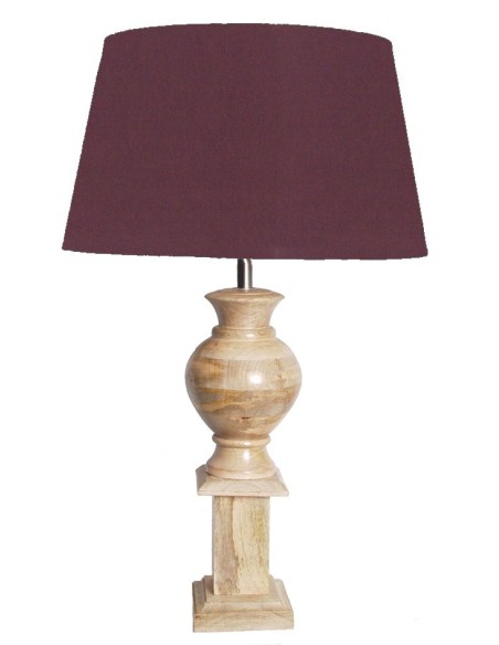 LAMPE DE TABLE NEPTUNE ABAT-JOUR CH PRUNE