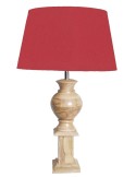 LAMPE DE TABLE NEPTUNE ABAT-JOUR CH ROUGE FONCE