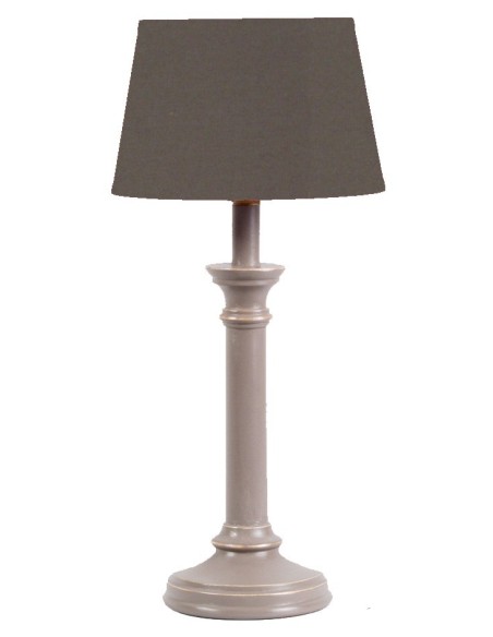 LAMPE A POSER EN BOIS CALABRE ABAT-JOUR COT MINERAI