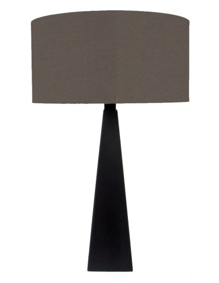 LAMPE DE TABLE WENGE ABAT-JOUR CYLINDRE MINERAI