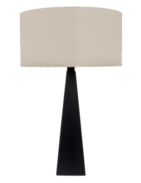 LAMPE DE TABLE WENGE ABAT-JOUR CYLINDRE PIERRE