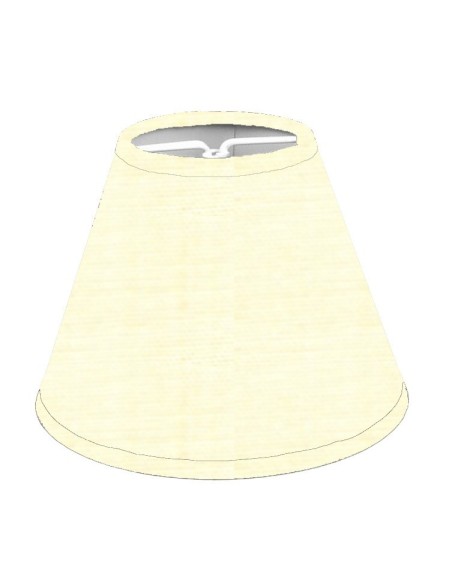 ABAT-JOUR POUR LUSTRE COTONNETTE IVOIRE  BIAIS ASSORTI