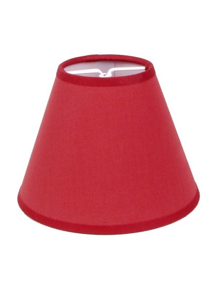 ABAT-JOUR POUR LUSTRE COTONNETTE BORDEAUX  BIAIS ASSORTI