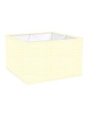LAMPSHADE SQUARE COTTON IVORY TRIM MATCHED