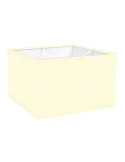 LAMPSHADE SQUARE COTTON IVORY TRIM MATCHED