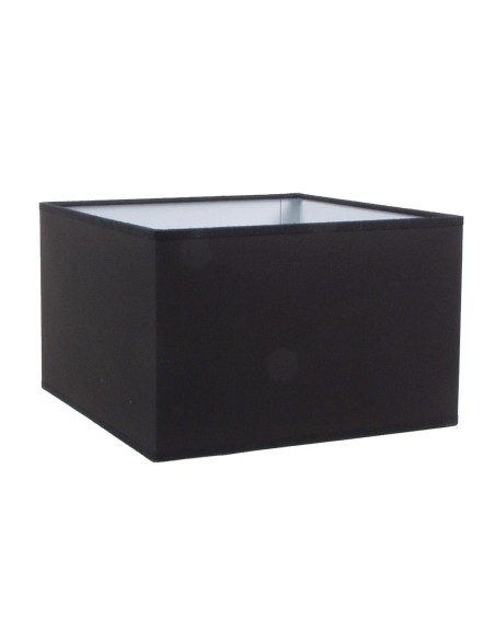 ABAT-JOUR CARRE DROIT COTONNETTE NOIR  BIAIS ASSORTI