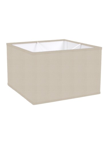 ABAT-JOUR CARRE DROIT COTONNETTE PIERRE  BIAIS ASSORTI