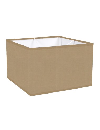 ABAT-JOUR CARRE DROIT COTONNETTE SMOKE  BIAIS ASSORTI