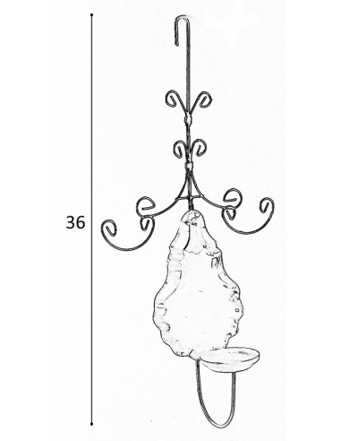 Applique porte bougie avec miroir