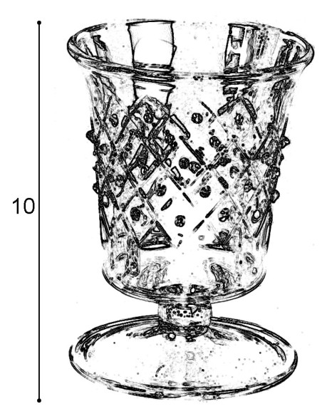 bougeoir de table en verre