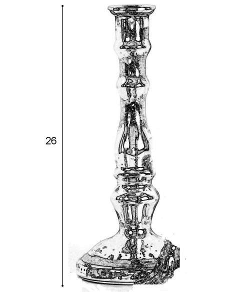 paire de bougeoir en verre
