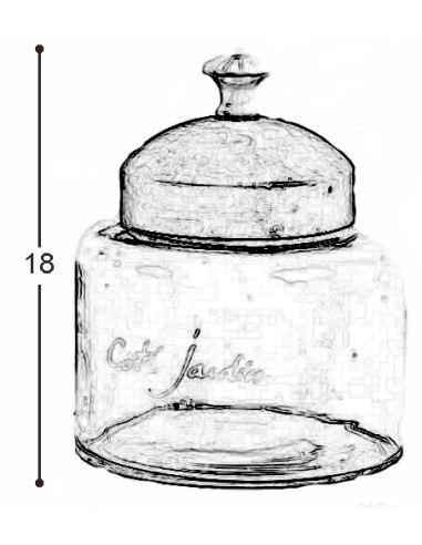 BONBONNIERE EN VERRE "COTE JARDIN" LARGE