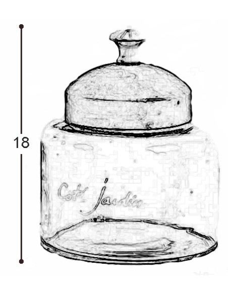BONBONNIERE EN VERRE "COTE JARDIN" LARGE