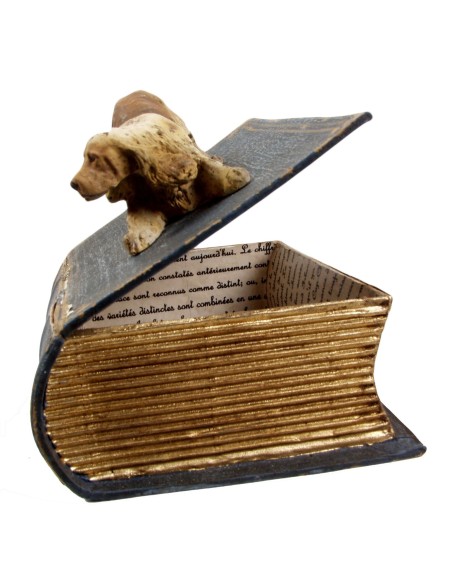 BOITE AVEC CHIEN CARAMEL