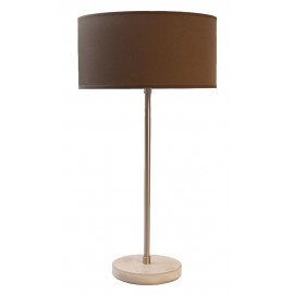 TABLE LAMP WOOD AND IRON NICKEL