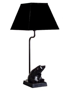 LAMP METAL BLACK BEAR DECOR