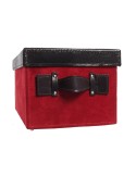 DVD BOX CUIR/ROUGE 